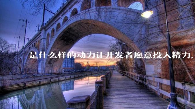 是什么样的动力让开发者愿意投入精力，甚至去「自学」来维护开源项目呢？