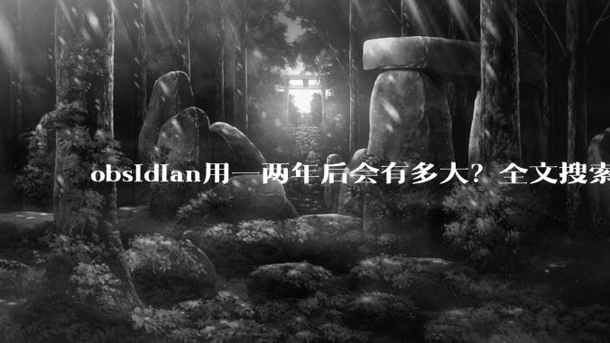obsidian用一两年后会有多大？全文搜索还快吗？